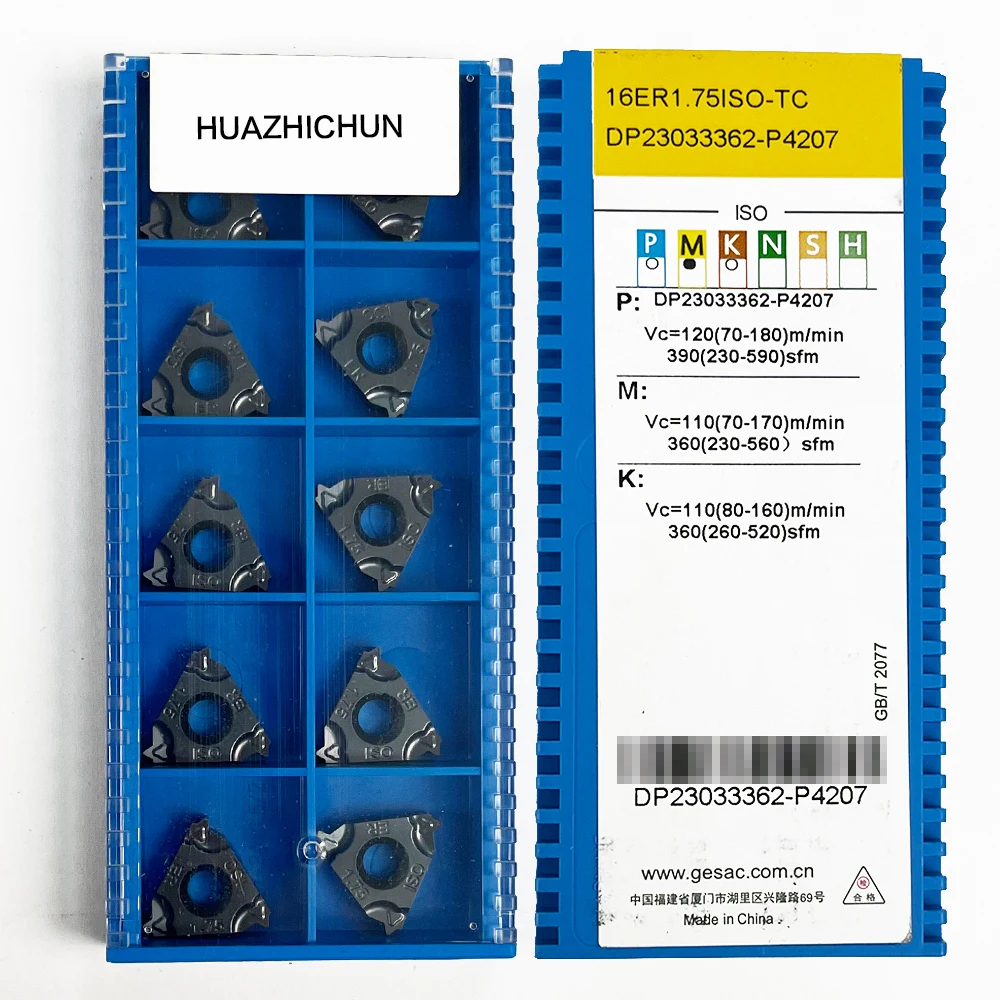 HUAZHICHUN 16ER1.75ISO-TC GM3225 Твердосплавные пластины с ЧПУ Резьбовая вставка