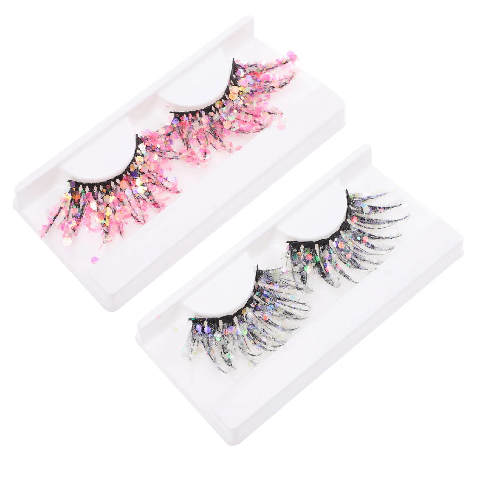 

Eyelashes Lashes False Glitter Lash Fake Extensions Colored Soft Eye Makeup Eyelash Thick Fluffy Artificial Sequin Faux Natural