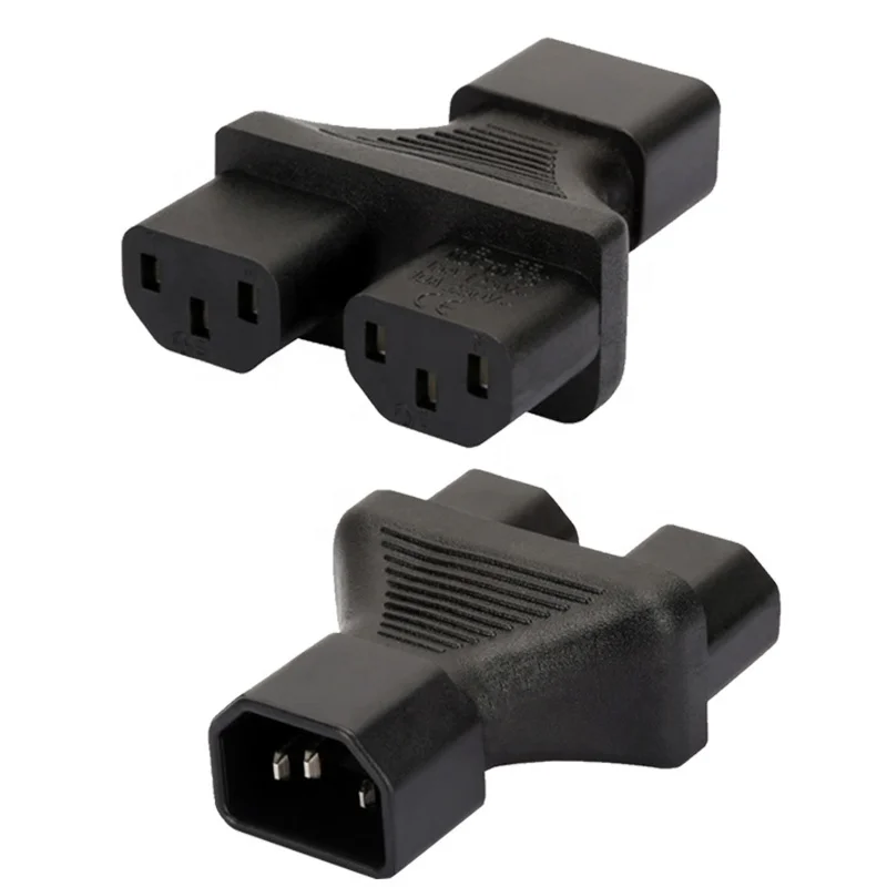 Оптовая продажа, штепсельная Вилка для сервера PDU UPS IEC320 C14 в C13, переходник для разветвителя питания