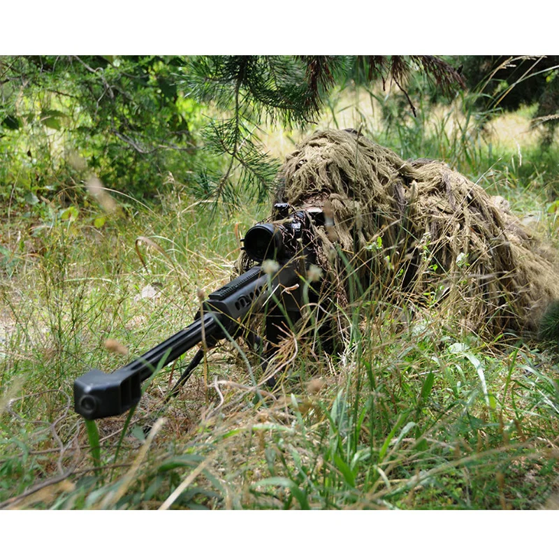 

Men Women Outdoor CS Bionic Grass Ghillie Suit Sniper Tactical Camouflage Sets Hoody Rifle Covers Hunting Combat Jungle Clothes