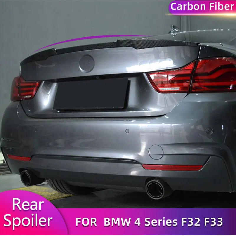

Задний спойлер для багажника из углеродного волокна, крылья для BMW 4 серии F32 F33 428i 435i Coupe 2014-2017, крышка багажника для гонок, крыло, задний спойлер