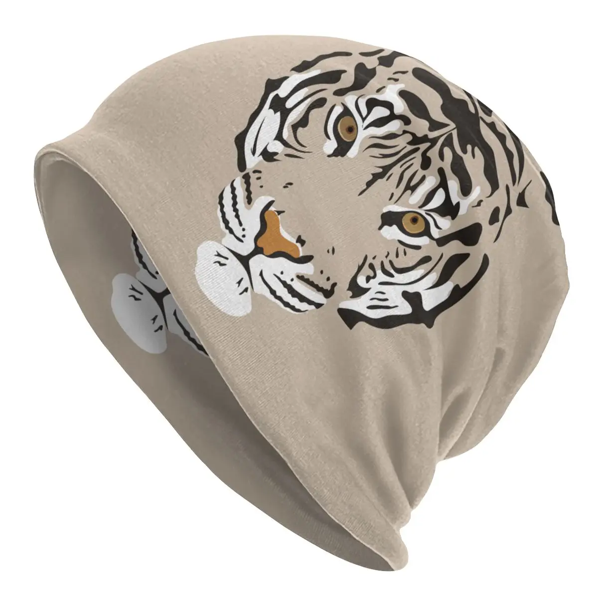 

Wild Animal Style Tiger Skullies Beanies Hats Vintage Unisex Outdoor Caps Warm Dual-use Bonnet Knit Hat