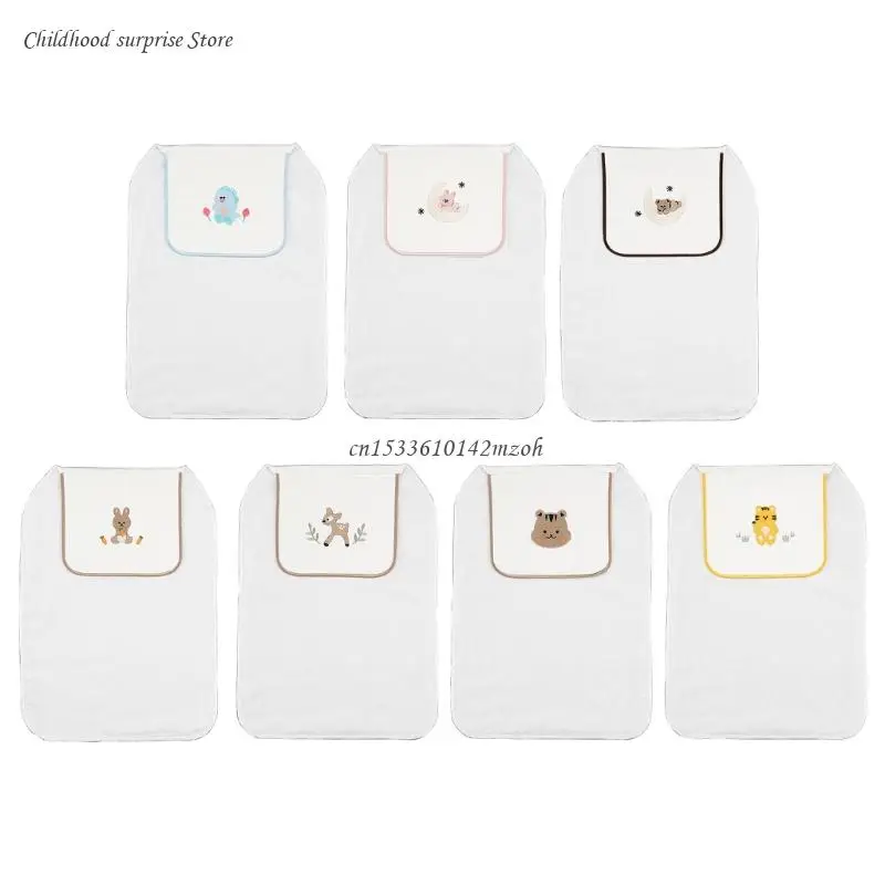

Baby Sweat-absorbent Towel Bibs Baby Cartoon Cotton Gauze- Kindergarten Pad Back Towel Newborn Sweat Towel Lightweight Dropship