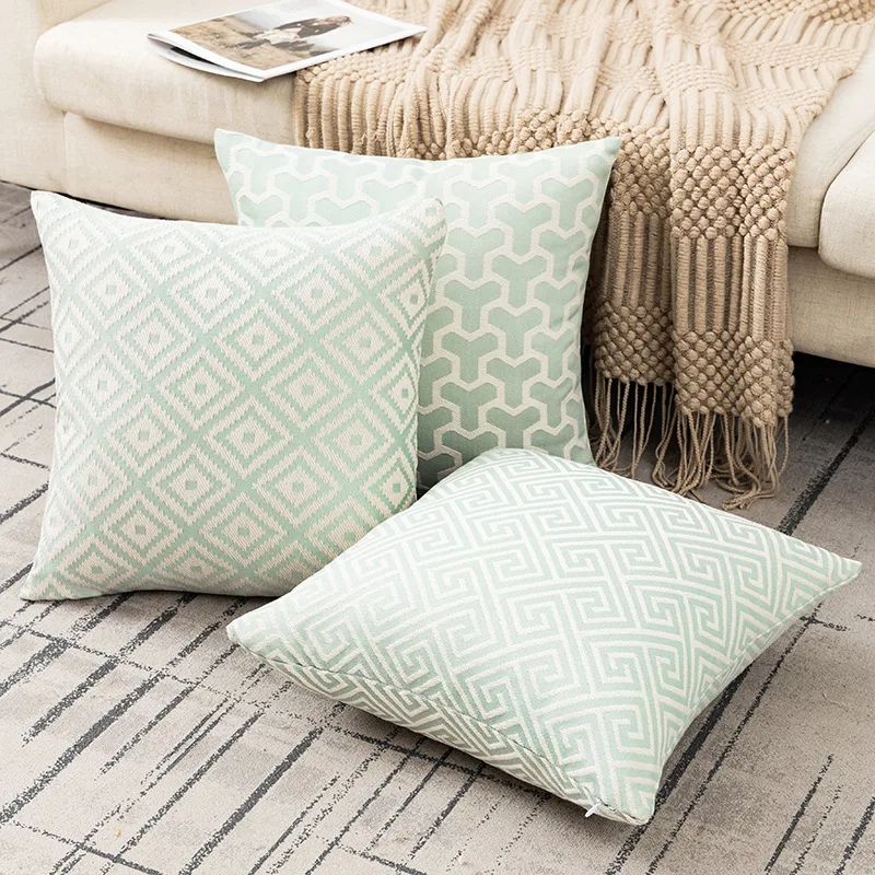 

Простые квадратные наволочки в скандинавском стиле с геометрическим рисунком 45*45, наволочки для диванных подушек, домашние наволочки для современной гостиной, декоративные наволочки для подушек
