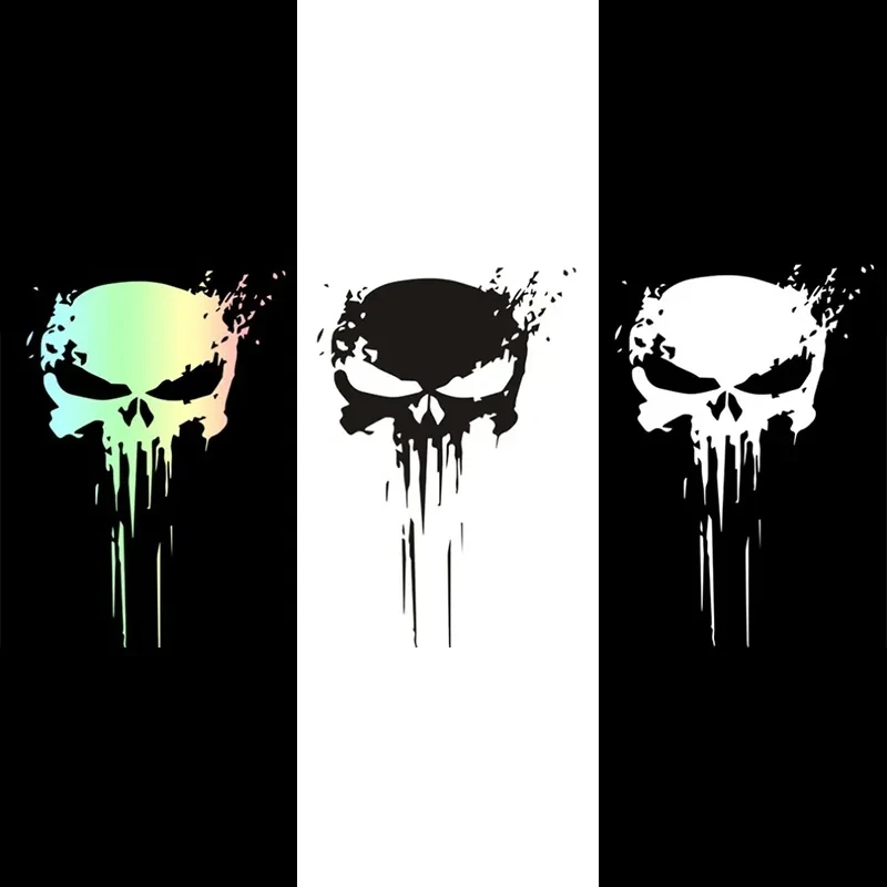 

Светоотражающие виниловые водонепроницаемые наклейки в виде черепа 10 х15 см