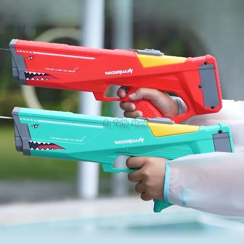 

Электрический водяной пистолет Shark, автоматический распылитель, водяной бластер для детей и взрослых, уличная пляжная игрушка большой емко...