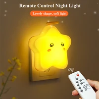 star led night light remote control sensor light bedroom decoration light baby bedside night light child star sleep night lamp