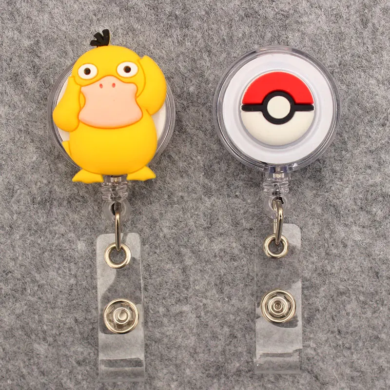 

Выдвижной Бейдж в стиле Pokemon Go Psyduck для медсестер и врачей, офисные и больничные принадлежности, карточка с именем для мальчиков и девочек