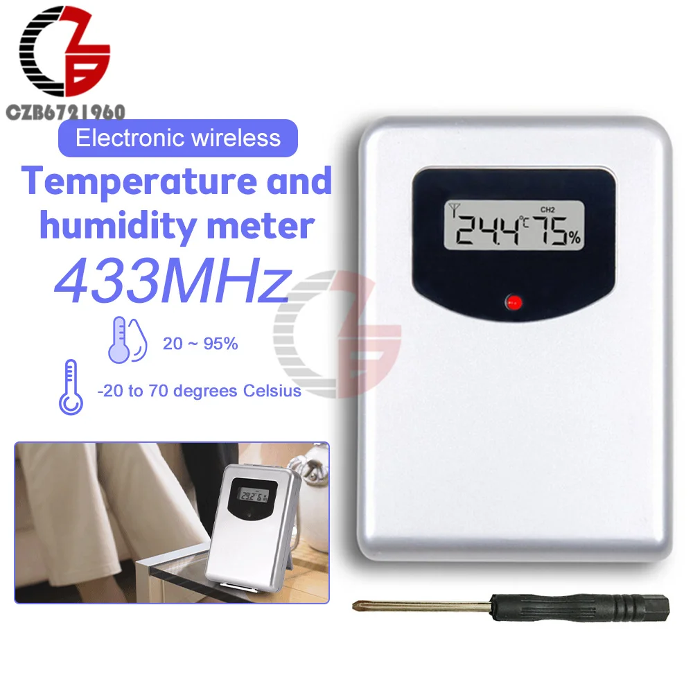 

Цифровая беспроводная метеостанция с дистанционным управлением, 433 МГц, с прогнозом, измеритель температуры, цифровой термометр, гигрометр,...