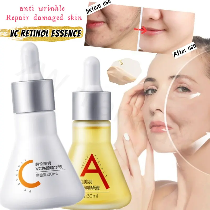 

Fade Fine Lines VC Retinol Anti-wrinkle Water Emulsion Combination Morning C Night A Anti-aging Oil Control Essence Serum Facial