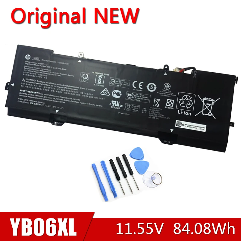 

YB06XL Original Battery For HP Spectre x360 15 2018 15-ch000 HSTNN-DB8H/DB8V 928427-271/272 926372-855 928372-855/856 TPN-Q200