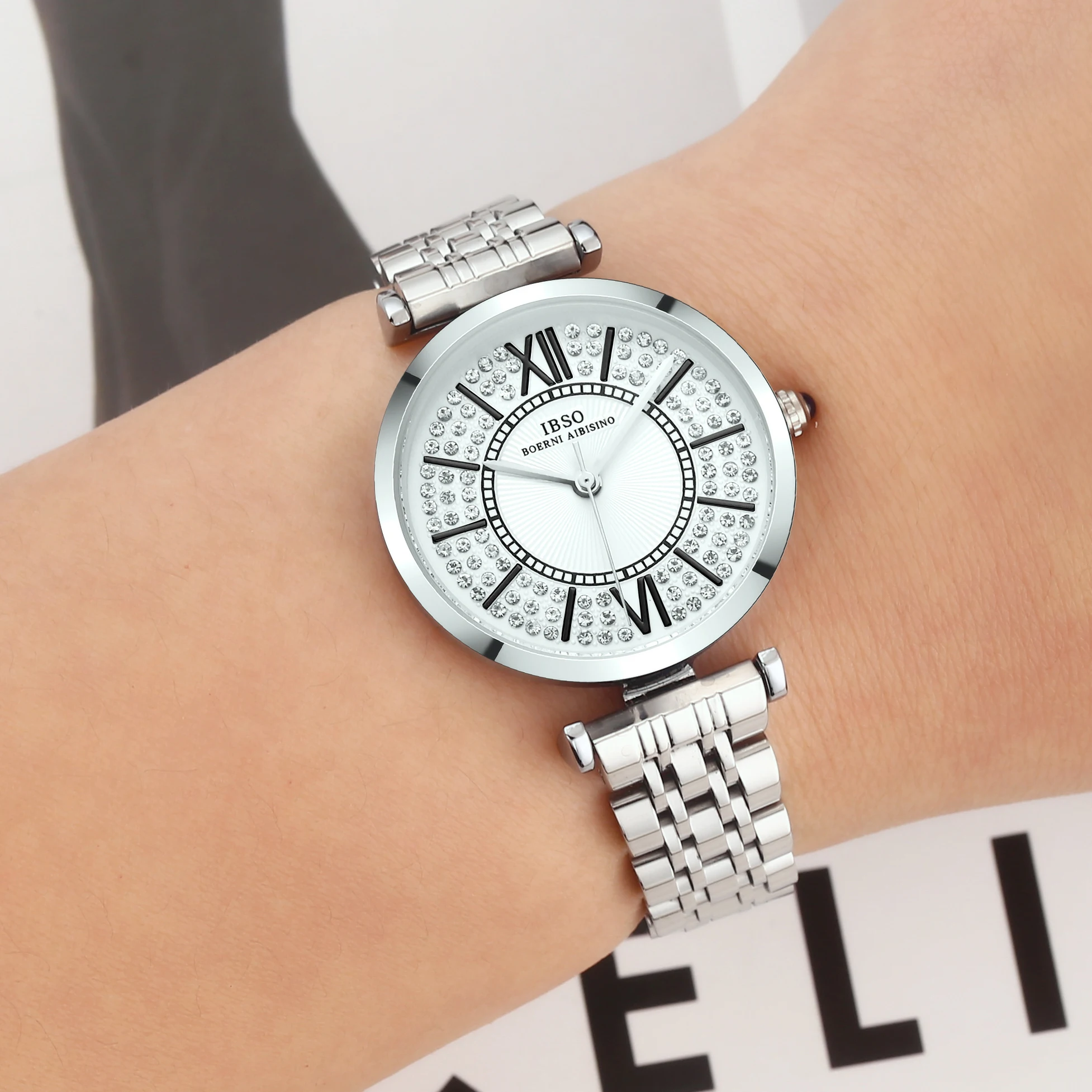 Elegant Novelty Wristwatch Original Women Top Luxury Brand Quartz Watches Large Golden Steel Lady Watch Girl Silver Hand Clock enlarge