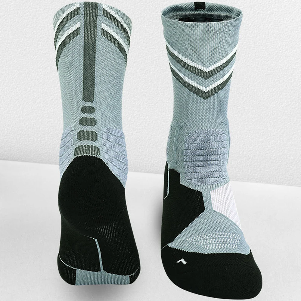 Winter Shock Absorption Compression Basketball Men's Training Sock Professional Sports Breathable Sweat-absorbent Towel Socks