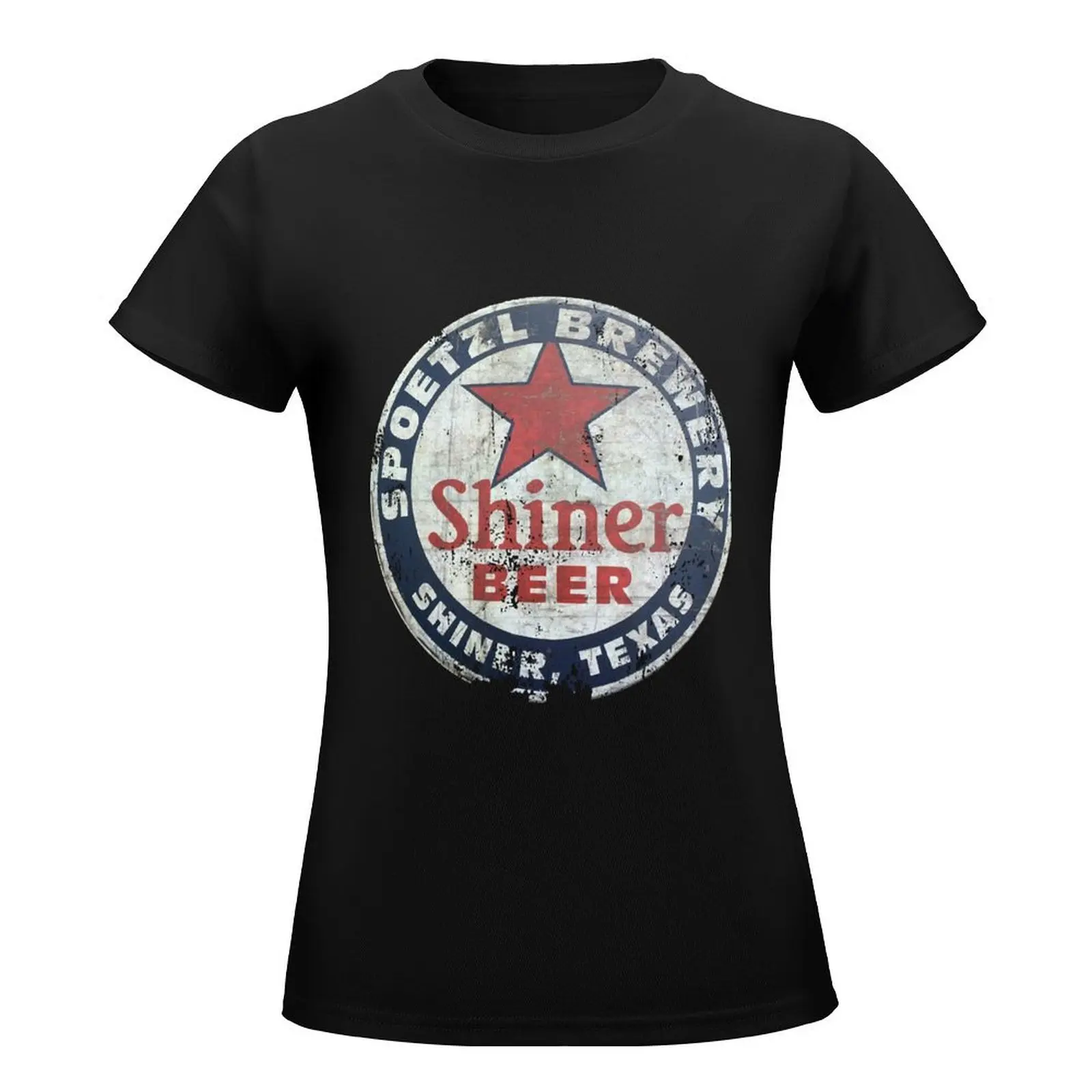 Футболка Shiner с рисунком пива винтажная аниме одежда больших размеров