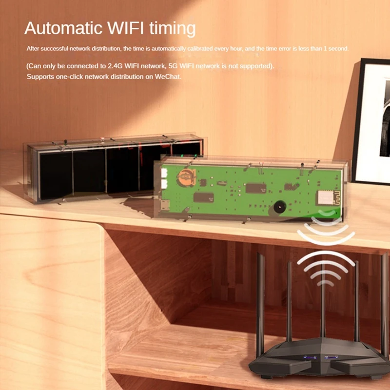 ESP8266 WIFI Часы Сетевой хронометраж Цифровой дисплей светодиодные точечные