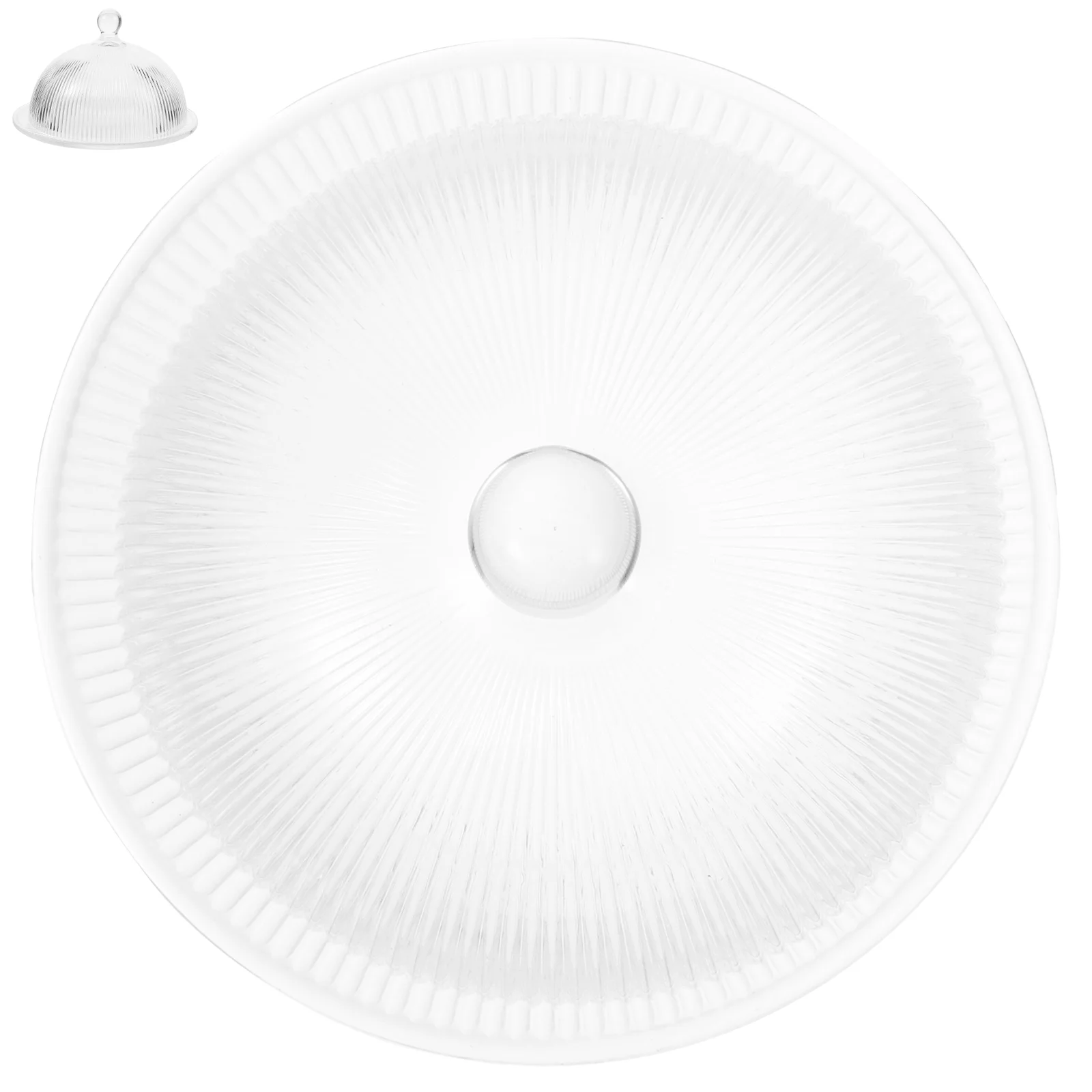 

Plate Cover Clear Cake Dome Round Glass Anti- Splatter Plate Cover Food Umbrella Screen Bell Tent Cake Dessert Dome Cover