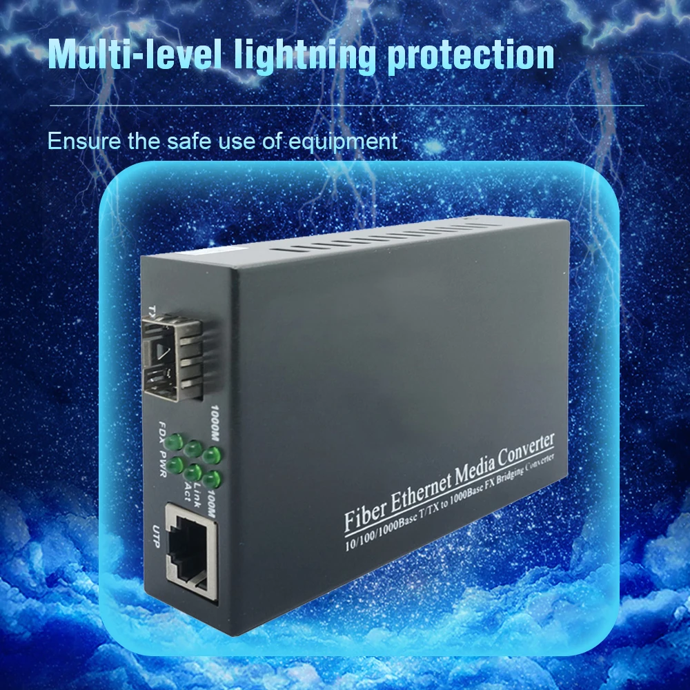 EWIND Gigabit SFP Fiber to Rj45 Media Converter 1000Mbps SFP Fiber Optic Switch with SFP Module Compatible CISCO/Mikrotik/HUAWEI