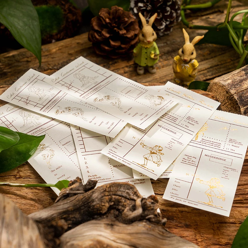 

30 sheets Sticky note book fairy tale foil handwritten material paper message writing Wizard of Oz Adventures Cinderella 6 kinds