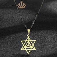 hexagram merkaba star necklace women men zen yoga yogi jewish mysticism ascension spiritual geometric tetrahedron kabbalah