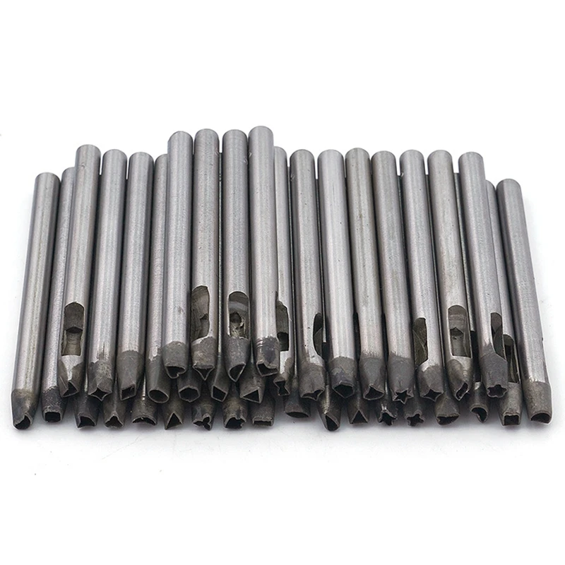 

38 PCS Round Steel Hollow Punch Set Leather Craft Hollow Hole Punch For Leather Watch Band Canvas Steel Craft