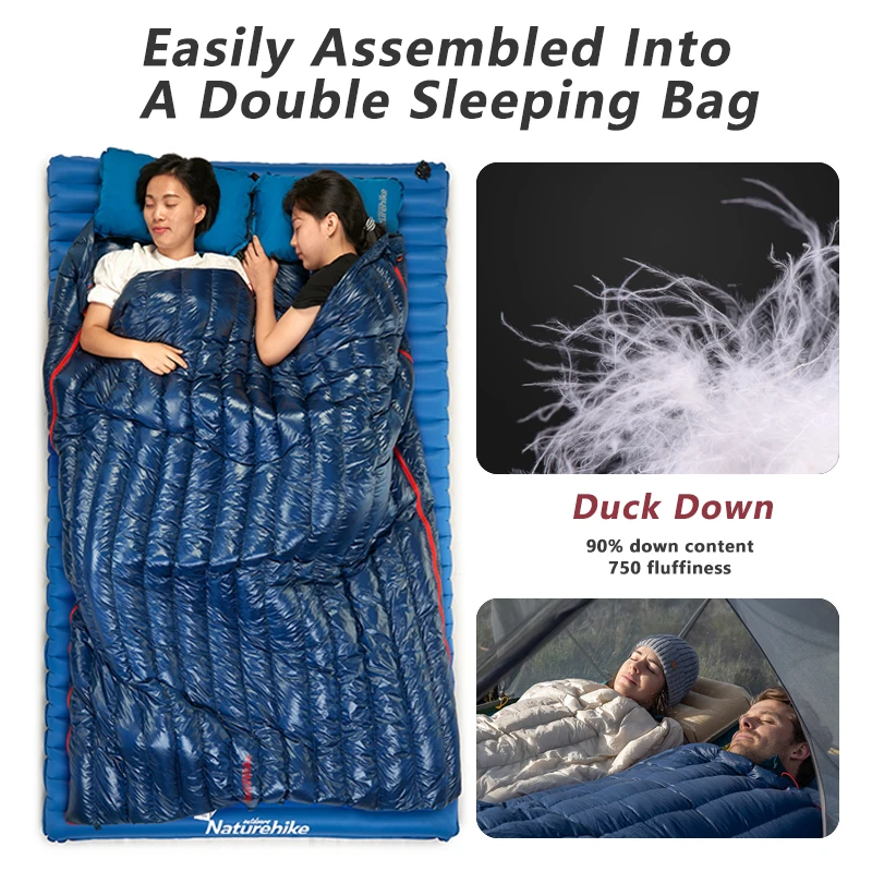 Спальный мешок Naturehike CW280 CWM400 легкий портативный водонепроницаемый съемный с