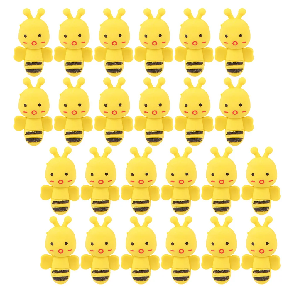 

40PCS Bee Shaped Eraser Rubber Novelty Animal Eraser Cartoon Bee Eraser Classroom Reward Eraser Bee Pencil Eraser for Students