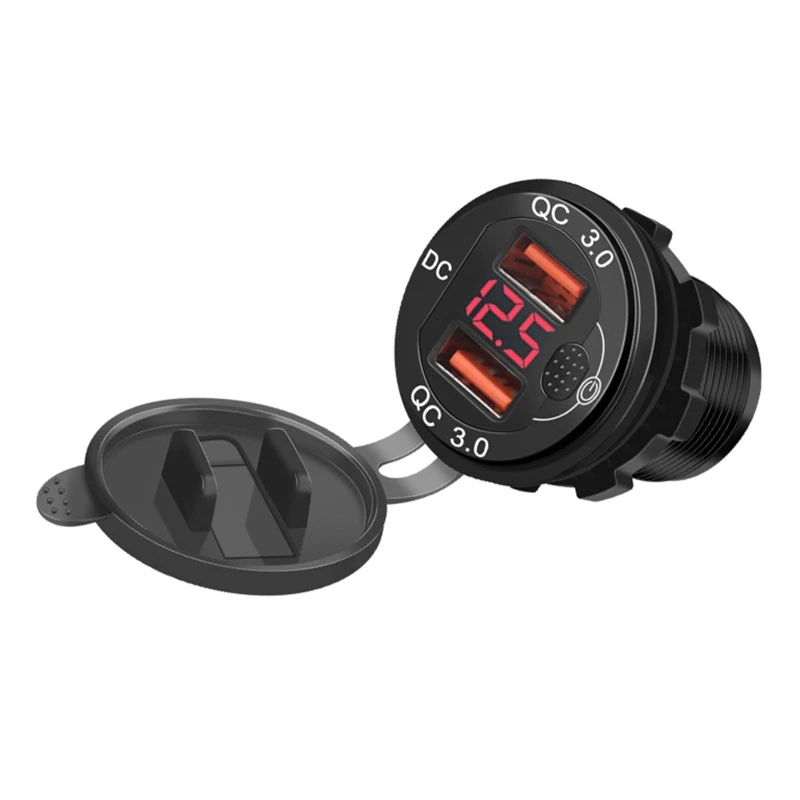 

Автомобильное зарядное устройство с двумя USB-портами, 12 В/24 В