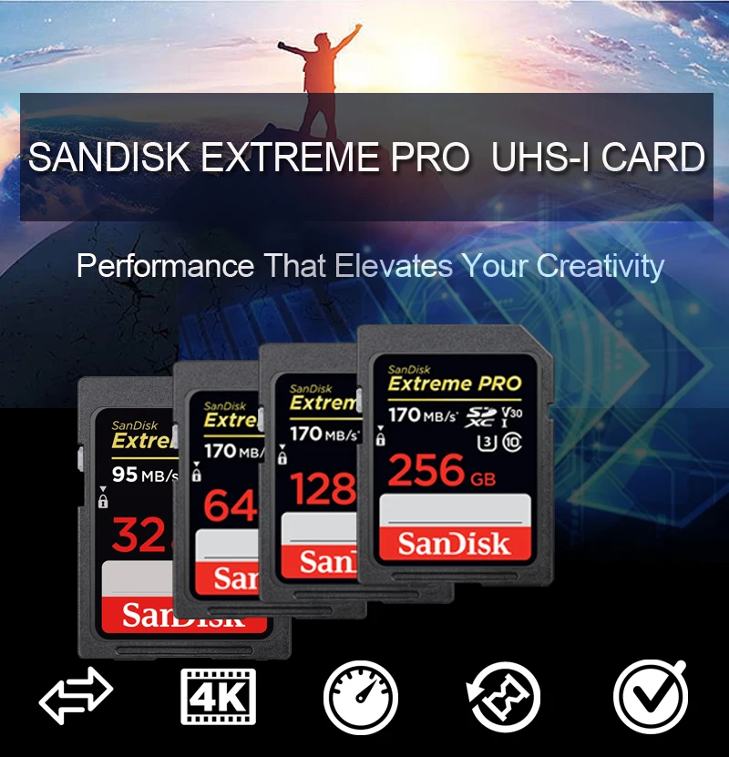 SanDisk Extreme PRO карта памяти класс 10 512 ГБ 128 256 32 sd |