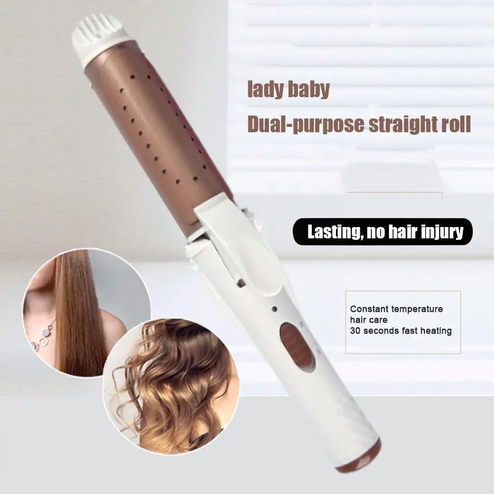 Mini Carrying Foldable Hair Straightener Curly Hair Hot Milk C9Z8