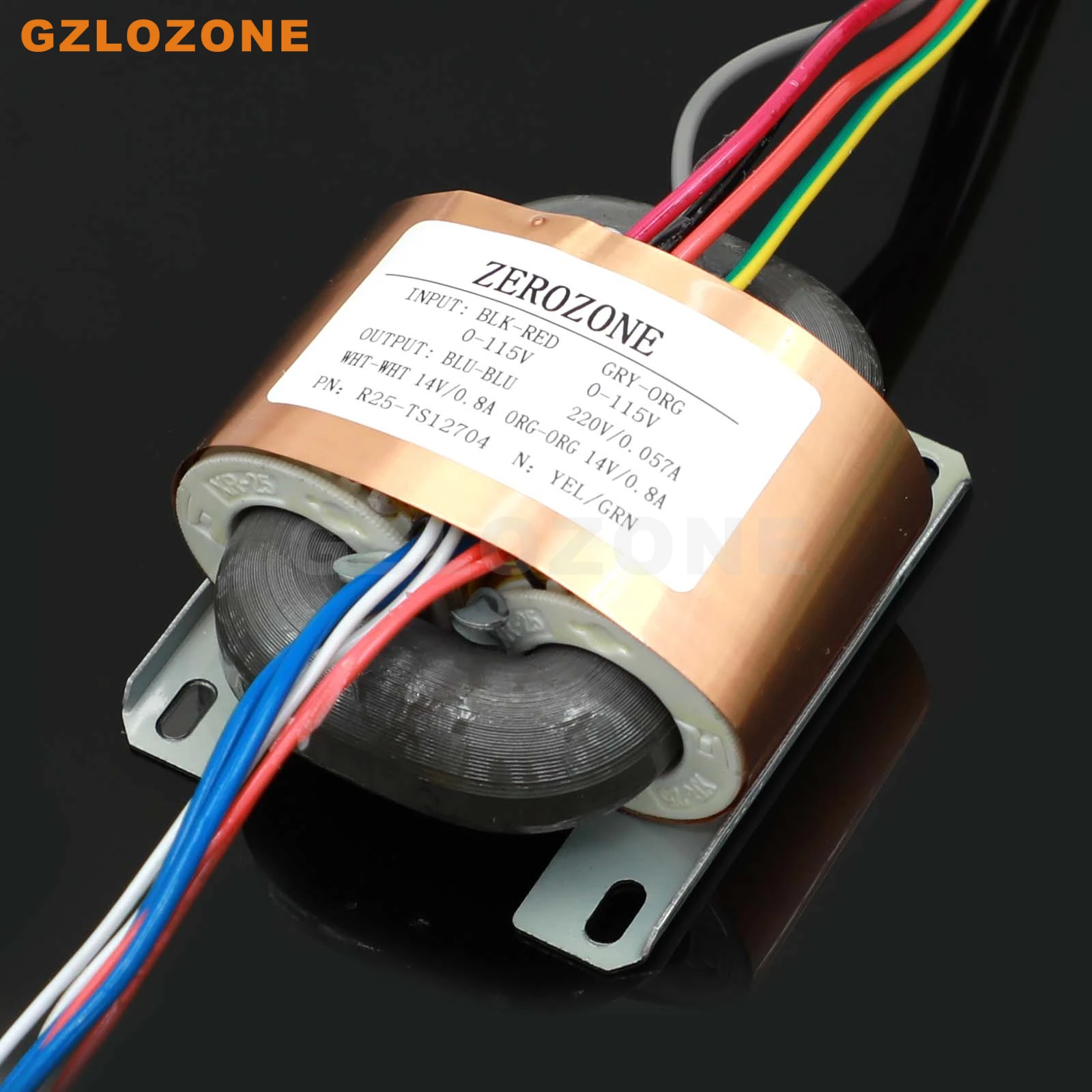 

ZEROZONE 35W R-Core OFC Pure Copper Transformer With Copper Foil Shield 220V+14VX2 For E834-C Dark Magic Version