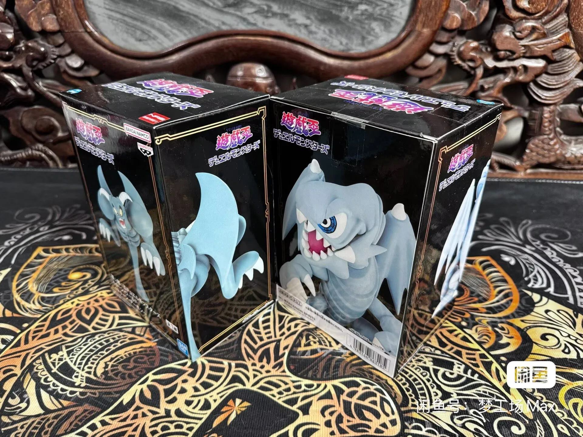 Фото Бандай Ю-Ги-О! Фигурка аниме-персонажа Duel Monsters Oon Daemon Toon Summoned Skull Blue-Eyes White Dragon, модель игрушки, подарок №1