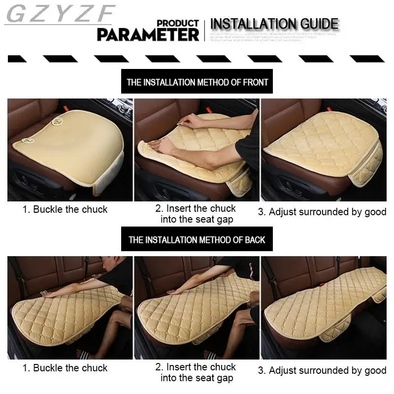 Зимнее автомобильное сиденье из чистого хлопка зимнее теплое зеленое