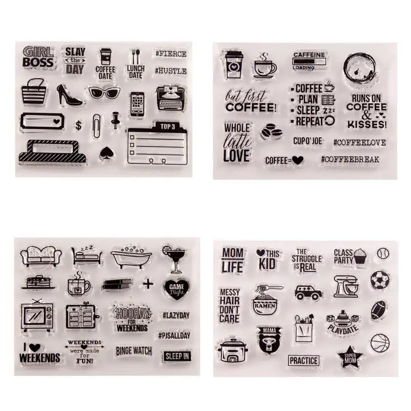 Прозрачная карточка для скрапбукинга 1 шт. прозрачный силиконовый штамп