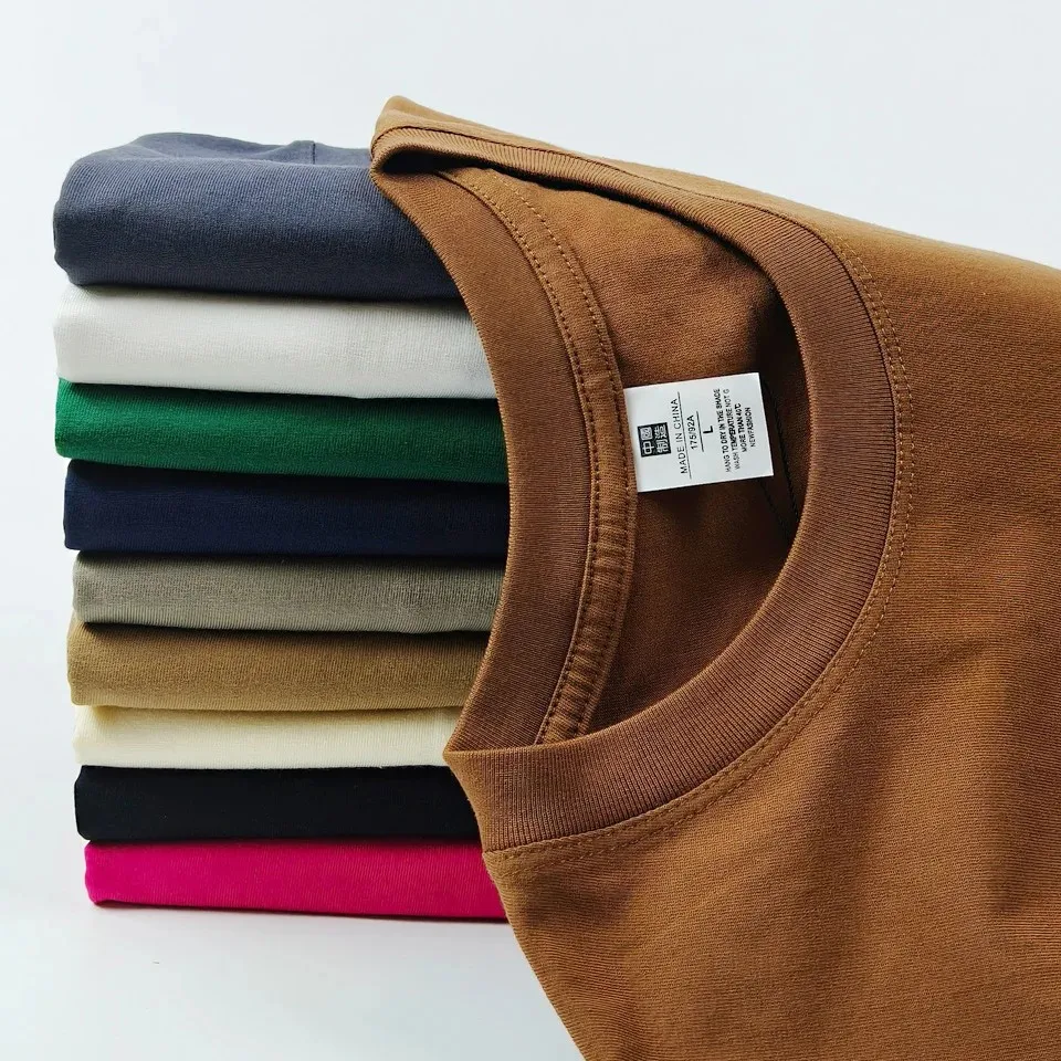 Мужская футболка QIANLING GARMENT белая черная 100% хлопок