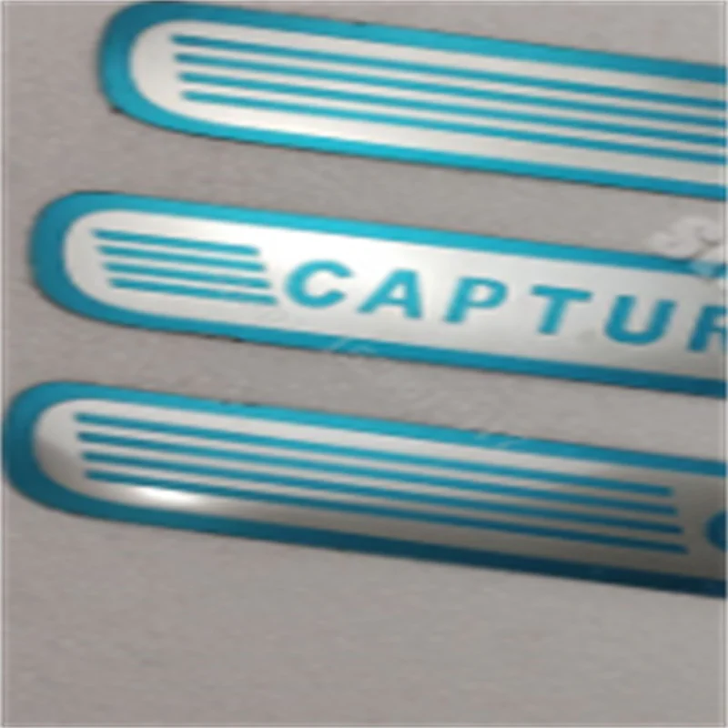 

Для Renault CAPTUR 2016-2023, аксессуары из нержавеющей стали, Накладка на порог/Накладка на порог, наклейка на педаль для стайлинга автомобиля