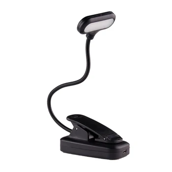 LED Clip Table Lamp Stepless Dimmable Wireless Desk Lamp Touch USB Rechargeable Reading Light LED Night Light Laptop Lamp 4