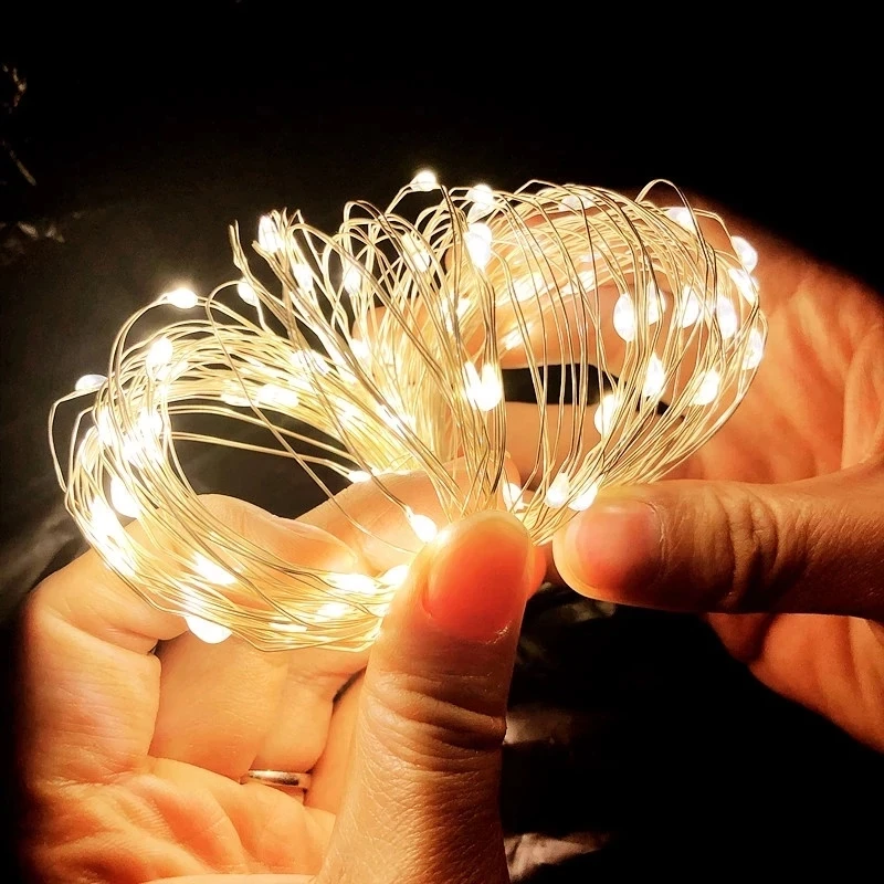 

String Lights 1-20M Waterproof Wire Garland Fairy Lights Birthday Wedding Valentine Christmas Decor Holiday Outdoor Garden Party
