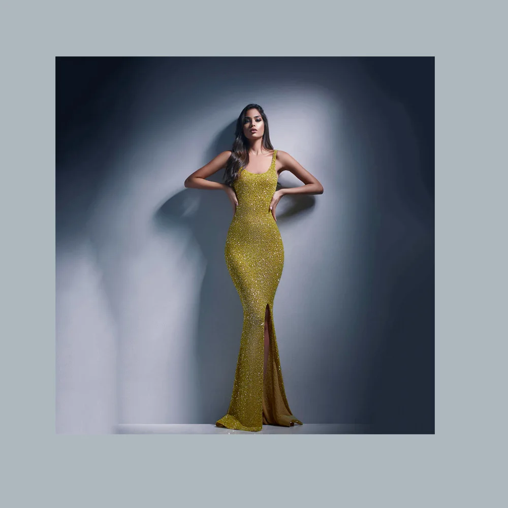 Elegant Party Dresses for Women 2022 Luxury Evening Cocktail Female Sequin Dress Formal Prom Clothing for Ceremony Bodycon Sexy