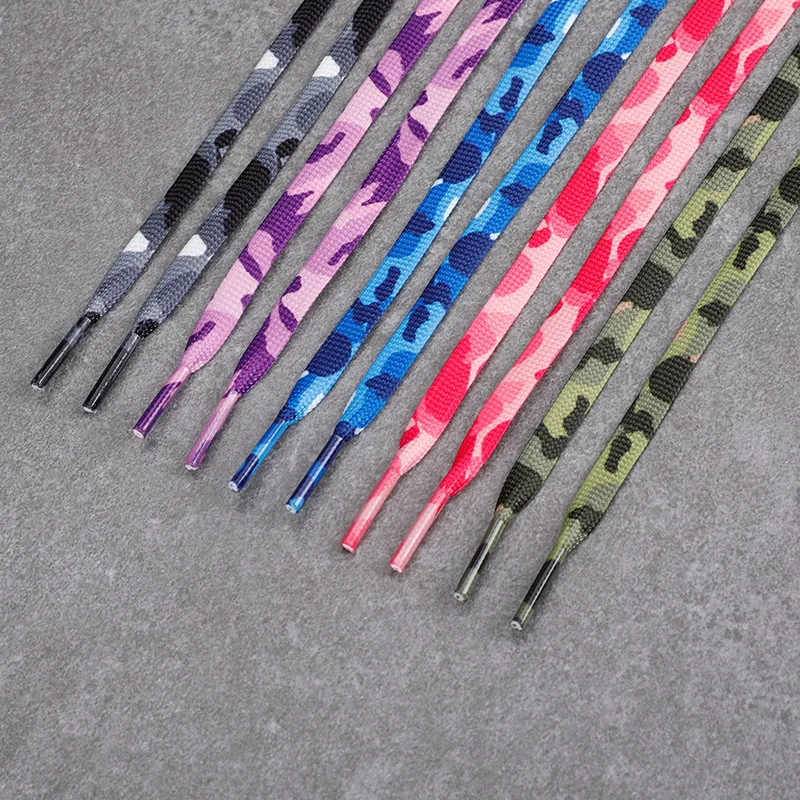 

1 Pair Camouflage Shoelaces Polyester Precision Compilation Flat Shoe Laces Casual Shoes for Men and Women Shoes Lace Sneakers