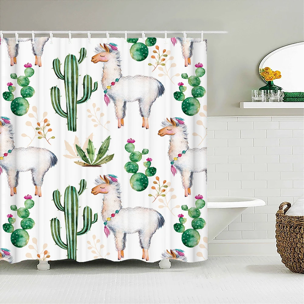 Забавные шторы для ванной с животными водонепроницаемая ткань занавеска душа s Cat