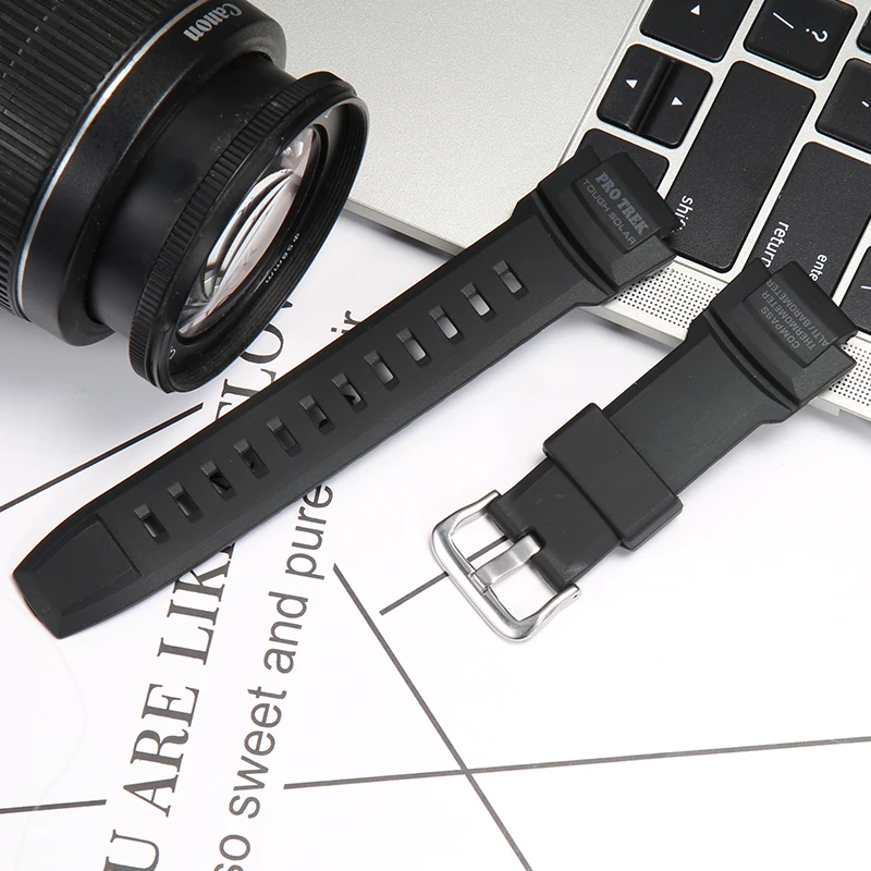Resin Strap For CASIO Protrek PRG 270 Rubber Band Men's Sports Waterproof Bracelet 18mm Watch Accessories