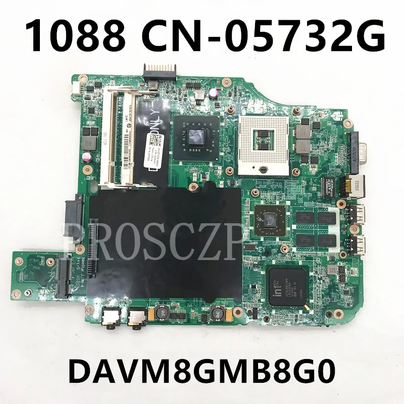 

CN-05732G 05732G 5732G Бесплатная доставка Высококачественная материнская плата для ноутбука DELL V1088 1088 материнская плата DAVM8GMB8G0 DDR3 100% протестирована