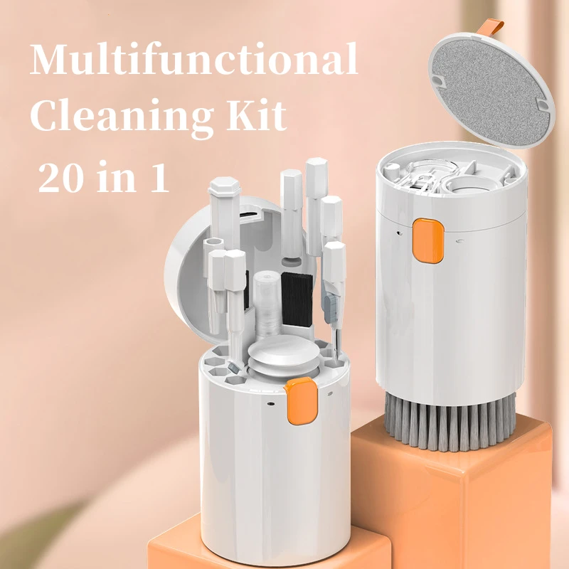 Набор щеток 20 в 1 для чистки клавиатуры, комплект для чистки электроники, наушников, камер Airpod Pro 3, Sony, Canon