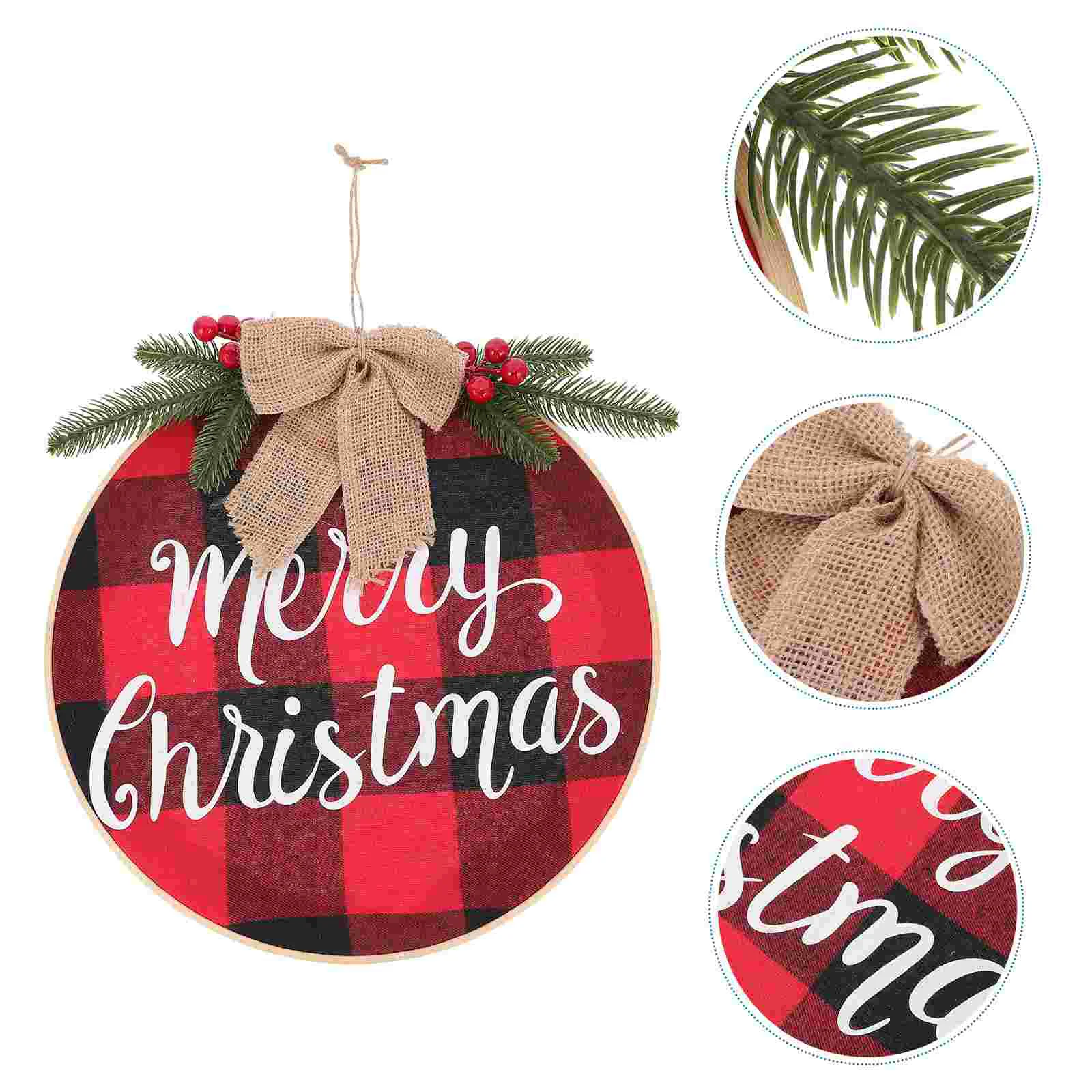 

1pc Creative Hanging Door Sign Hanging Plate Christmas Door Hanging Decor