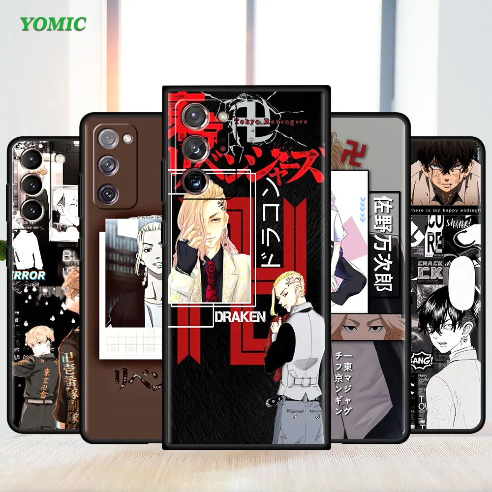 

Shockproof Case for Samsung Galaxy S20 Fe S21 S22 Ultra Note 20 10 Phone Coque S10 S9 Plus S8 Black Capa Tokyo Revengers Cool