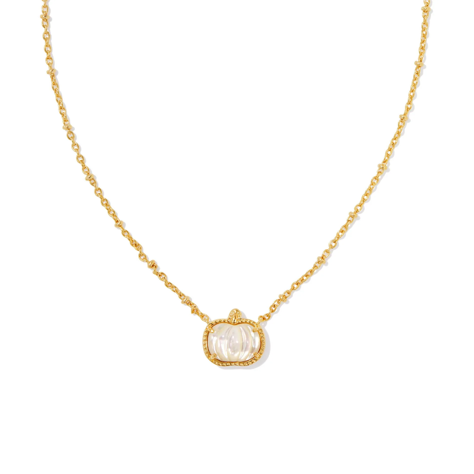 YEEVAA Хэллоуин цвета слоновой кости перламутр тыква жуткий настроение кулон