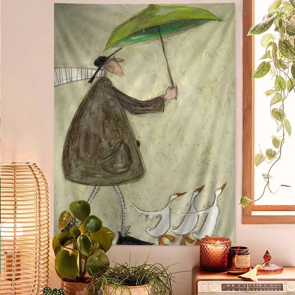 Настенный Гобелен Sam Toft с абстрактным ландшафтом искусство научная фантастика