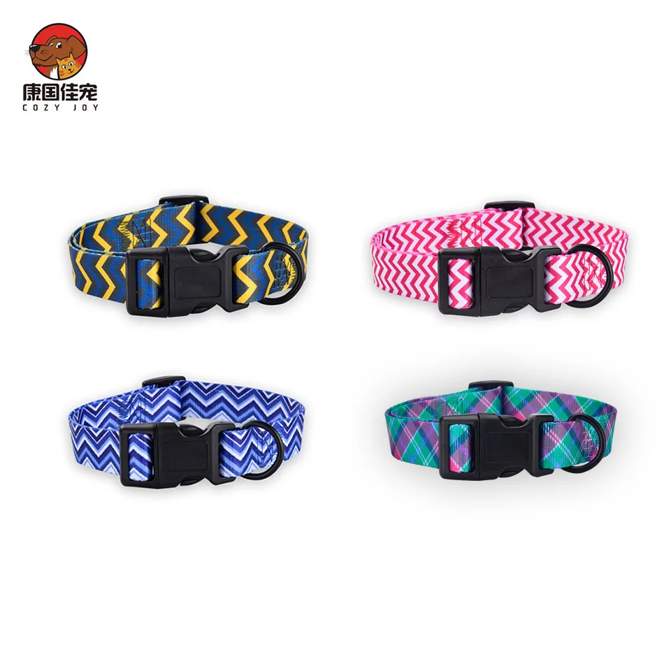 

COZY JOY Solid Dog Collar Nylon Adjustable Pet Accessories S M L