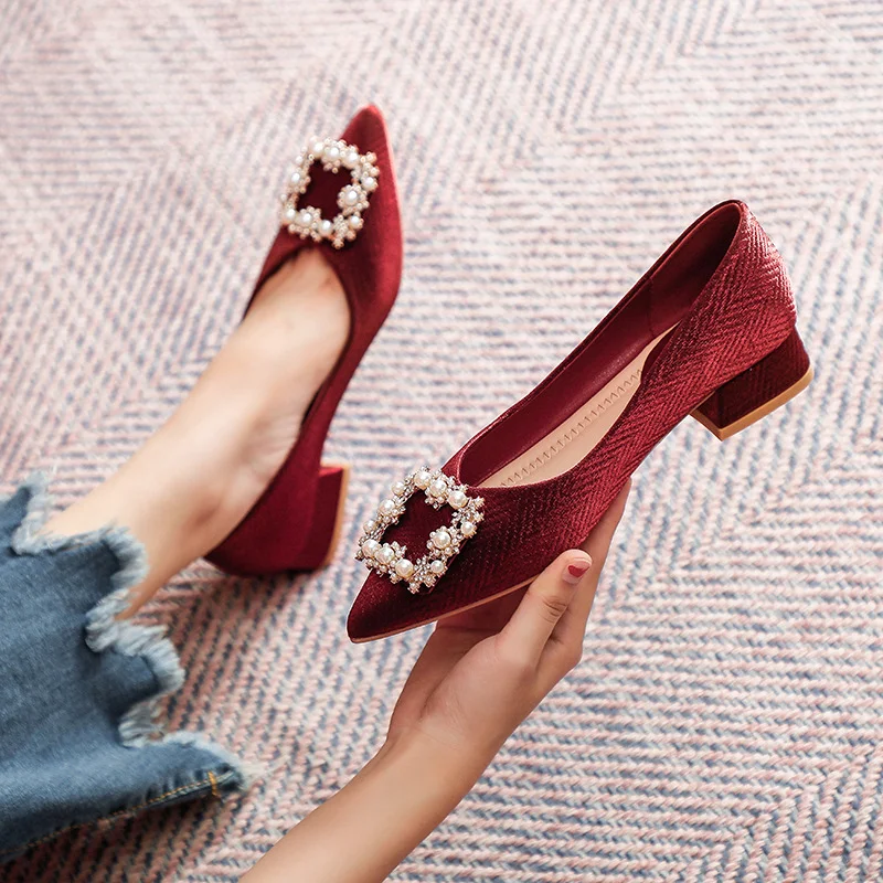 

Женская модная обувь из мягкой кожи на высоком каблуке