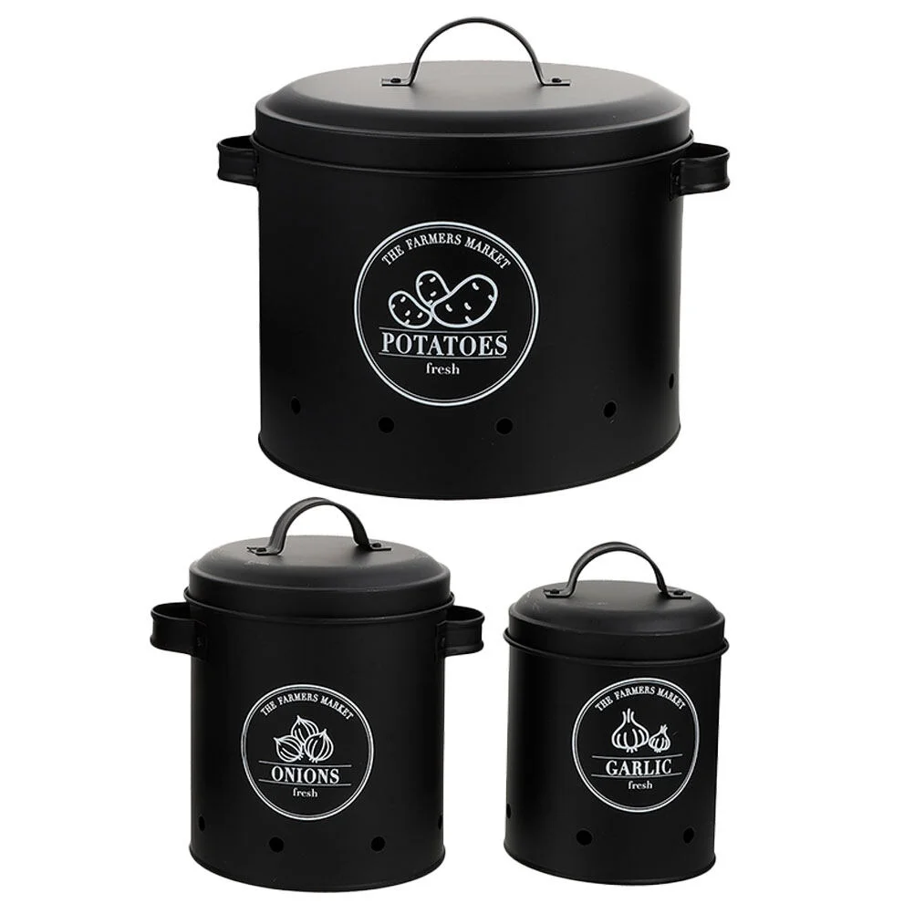 

Can Household Garlic Bucket Coffee Bean Potato Food Storage Seasoning Jar Onion Restaurant Pantry Container